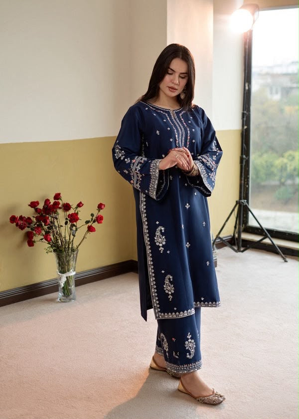 AFROZZ Fully Embroidered 2-Piece Airjet Dhanak Suit