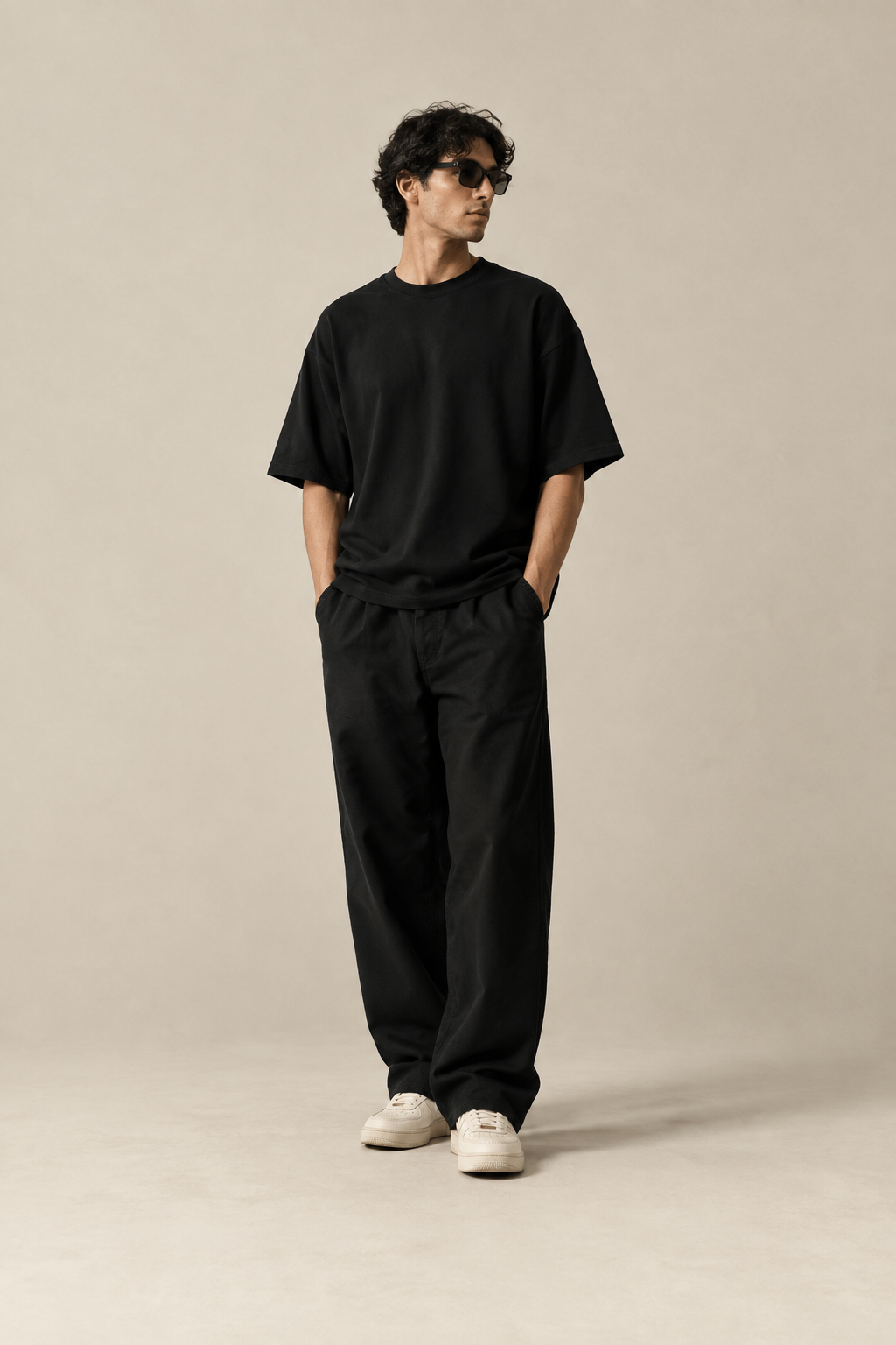 AFROZZ Essential Oversized Tee — Black