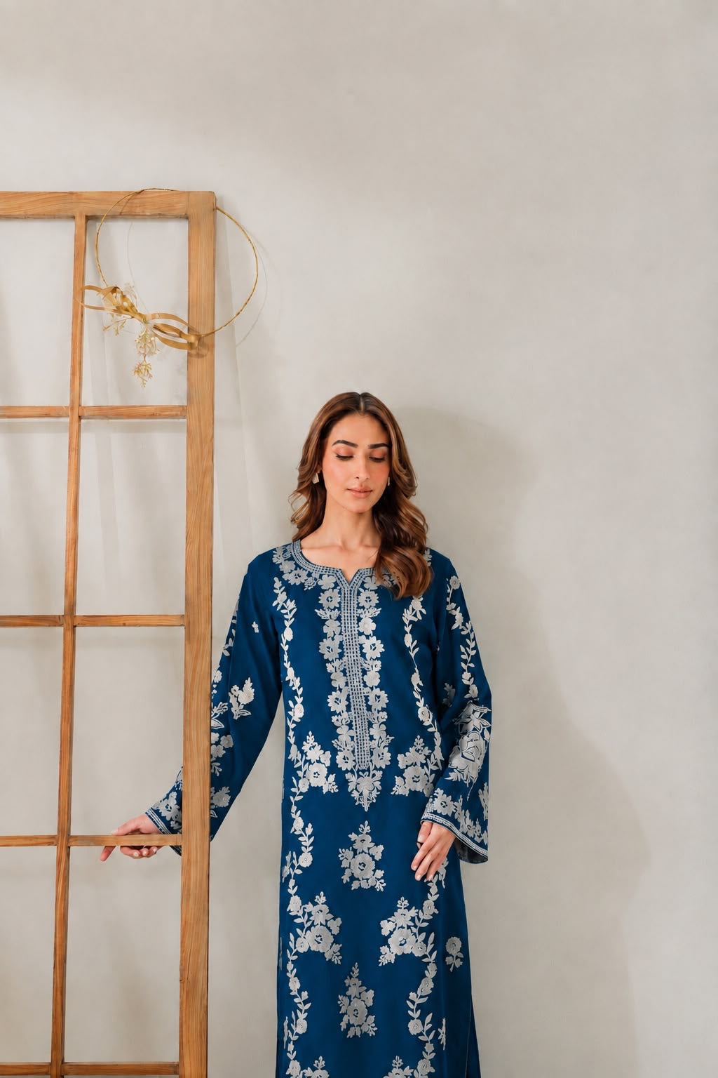 AFROZZ Fully Embroidered 2-Piece Airjet Dhanak Suit