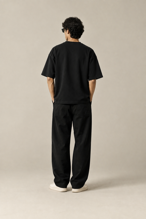 AFROZZ Essential Oversized Tee — Black