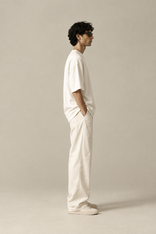 AFROZZ Essential Oversized Tee — Off-White