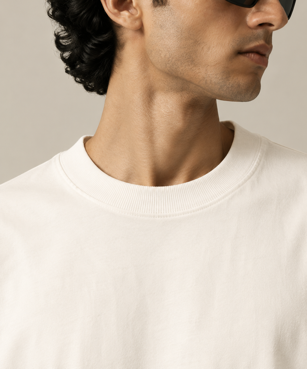 AFROZZ Essential Oversized Tee — Off-White