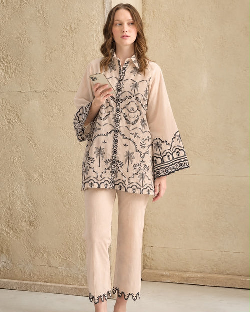 AFROZZ Fully Embroidered 2-Piece Airjet Dhanak Suit
