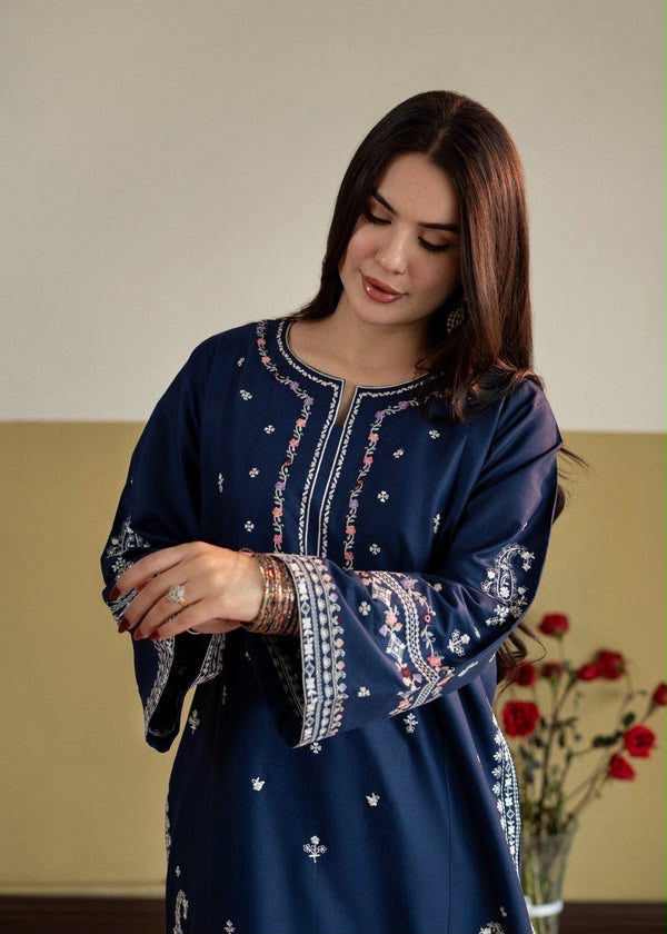 AFROZZ Fully Embroidered 2-Piece Airjet Dhanak Suit